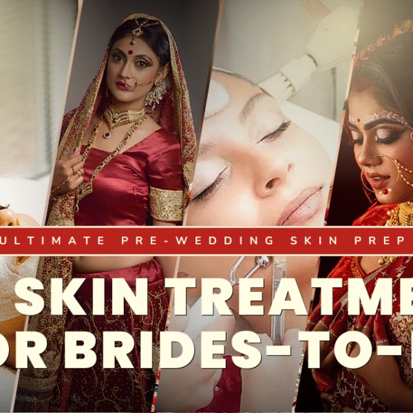 Bride-to-be getting pre-bridal skin treatment for glowing wedding day skin