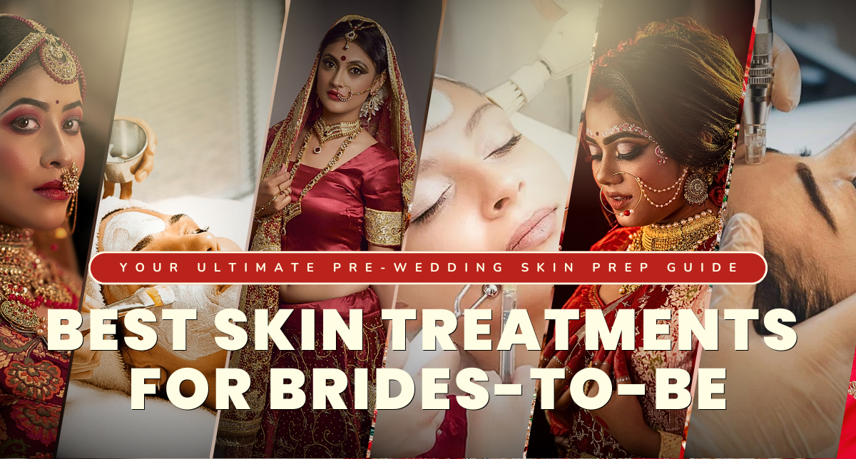 Bride-to-be getting pre-bridal skin treatment for glowing wedding day skin